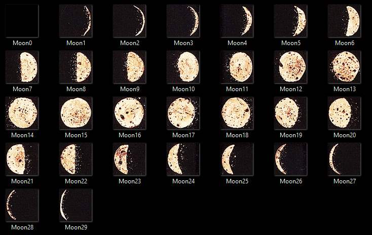 Moon set icons