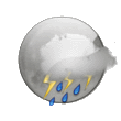 Forecast: Fairly fine, showery later Forecast icon #8